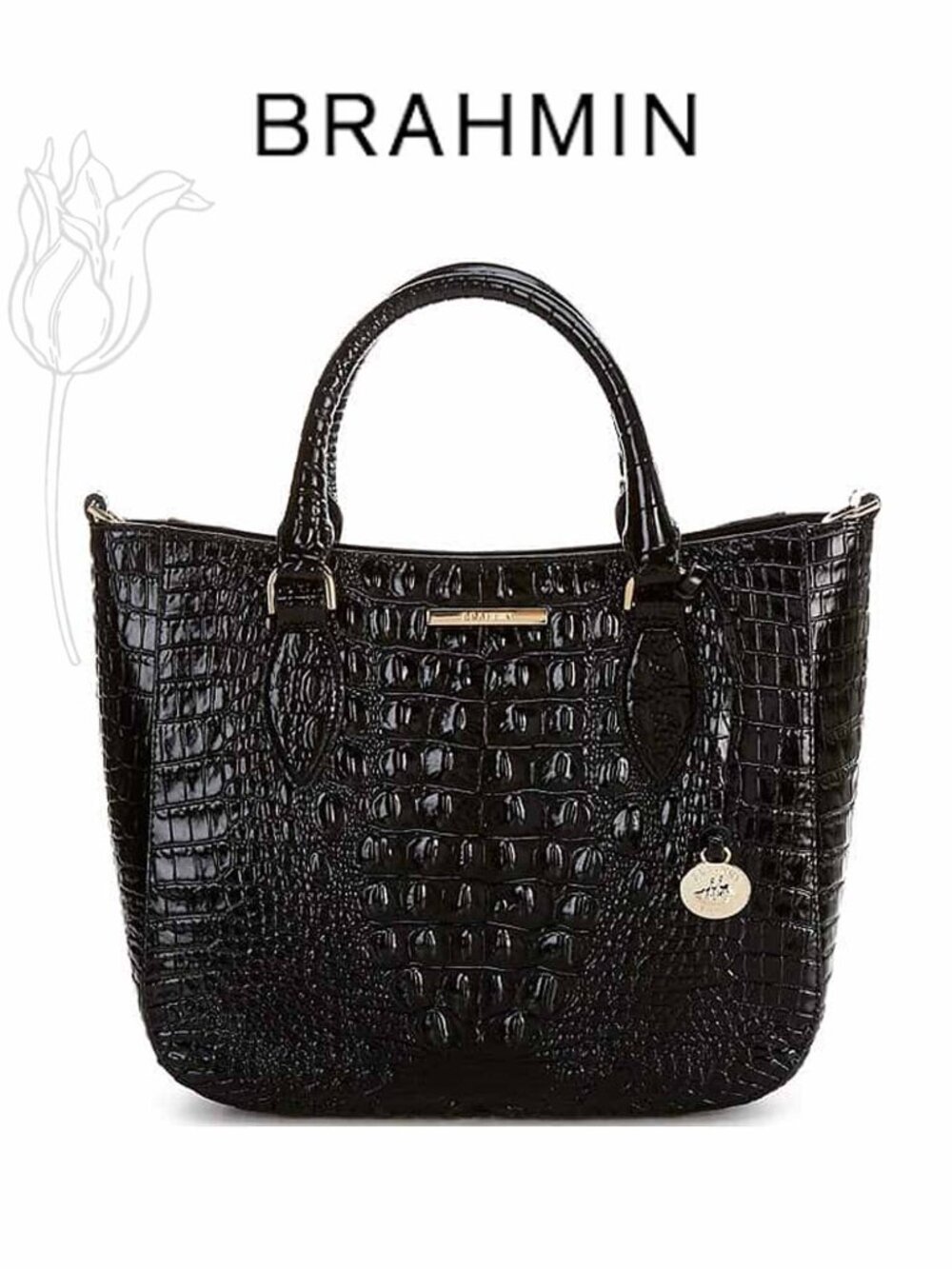Brahmin Small Lena Graphite Melbourne bag
